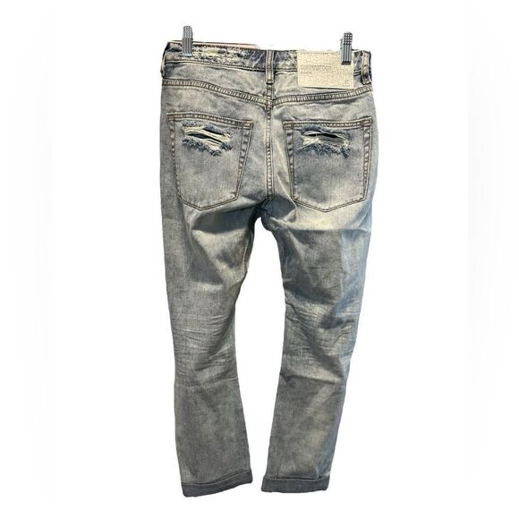 NWT One Teaspoon Women’s Trashed Saints  Boyfriend Jeans Distressing Size 22/00 - Picture 7 of 13